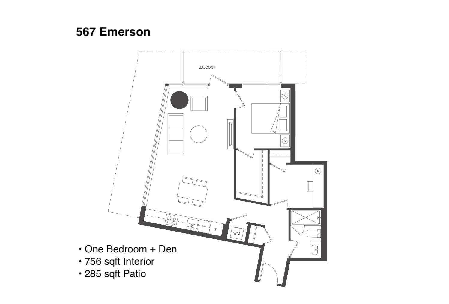 Floor Plan C4 i 06 — One Bedroom + Den